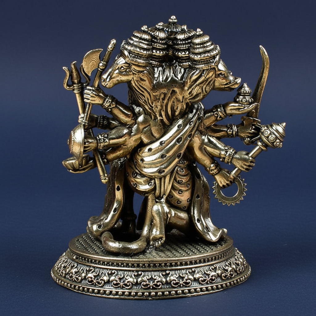 Panchmukhi Hanuman Ashtadhatu Idol