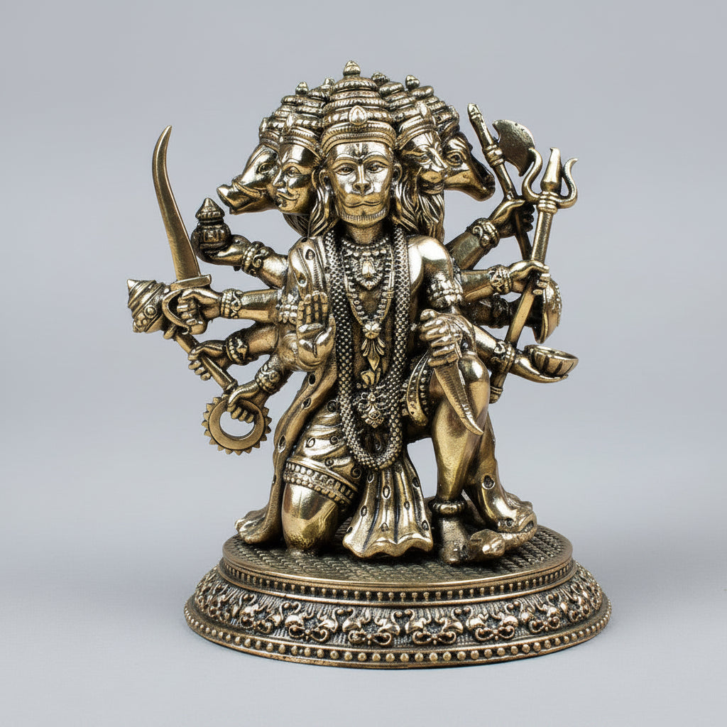 Panchmukhi Hanuman Ashtadhatu Idol