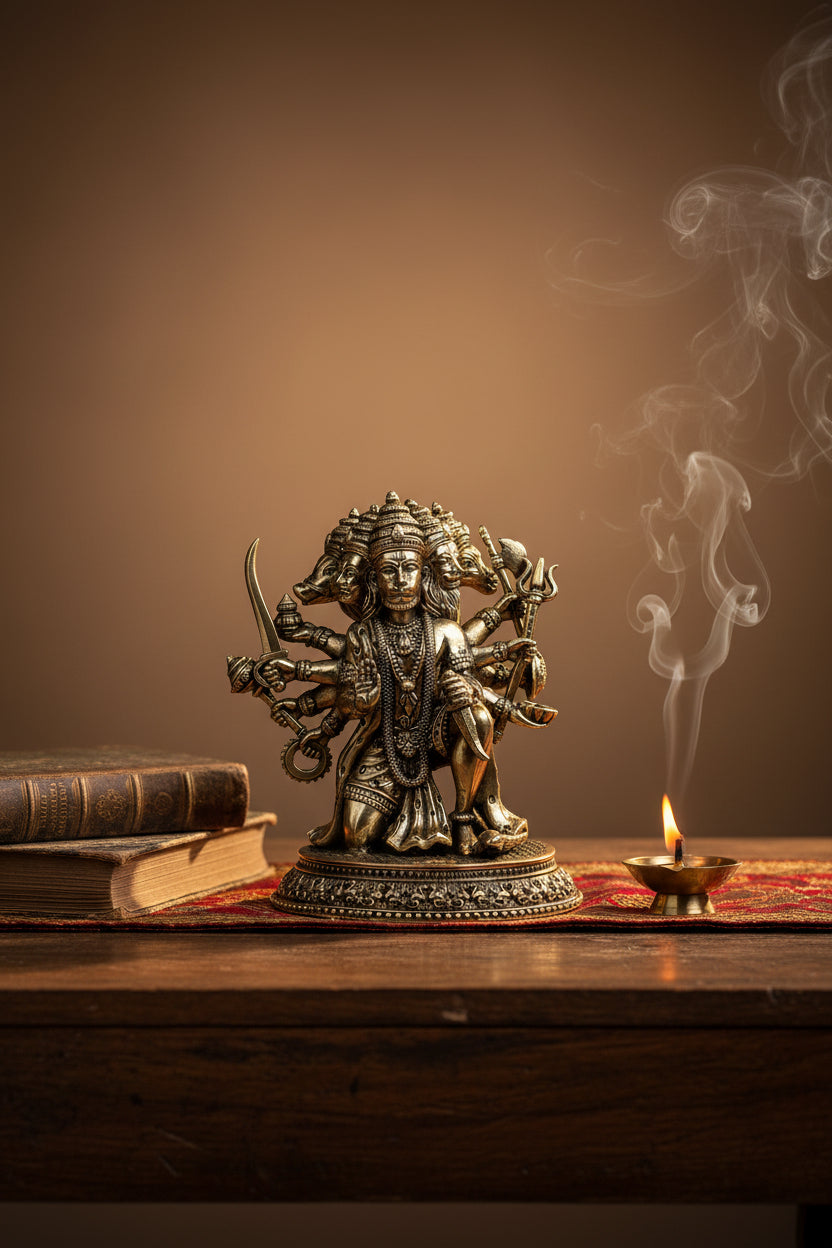 Panchmukhi Hanuman Ashtadhatu Idol 
