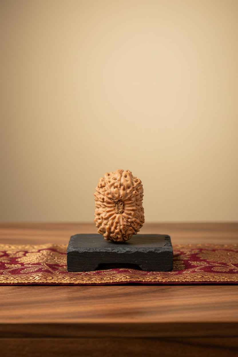 16 Mukhi Rudraksha Bead – Java Indonesian | 17mm Large | Bead of Victory - ManiMonk
