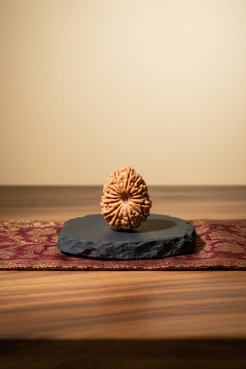 16 Mukhi Rudraksha Bead – 19mm | Java Indonesian | Collector Grade | ManiMonk - ManiMonk