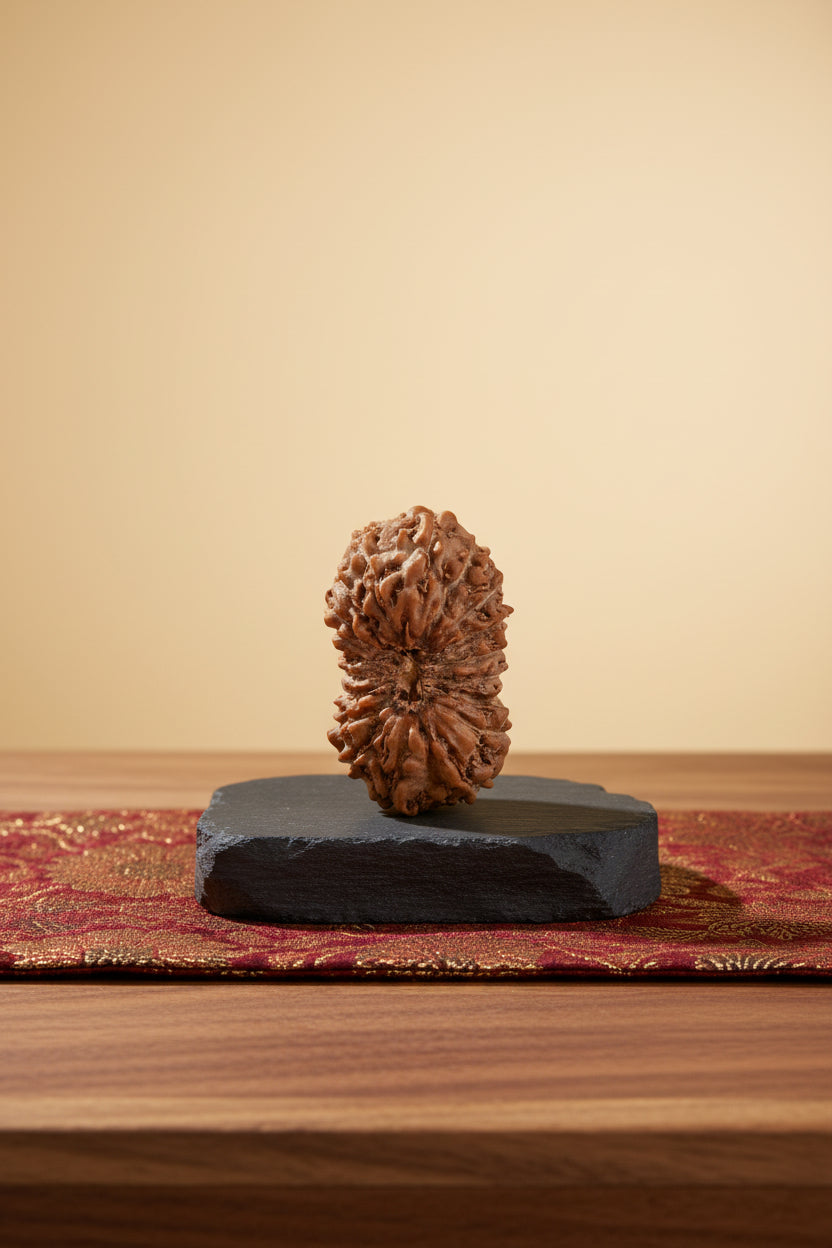 19 Mukhi Rudraksha Bead – Java, Indonesia | 12mm Small | Lord Vishnu - ManiMonk