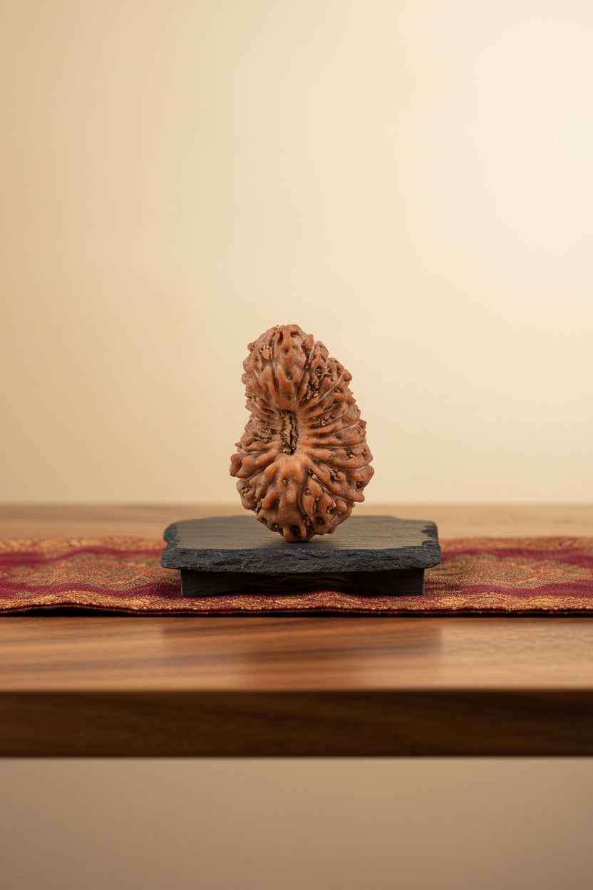 21 Mukhi Rudraksha Bead – Rare Java Indonesian 13mm | Lord Kubera | ManiMonk - ManiMonk