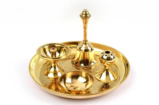 Brass Pooja Thali Set