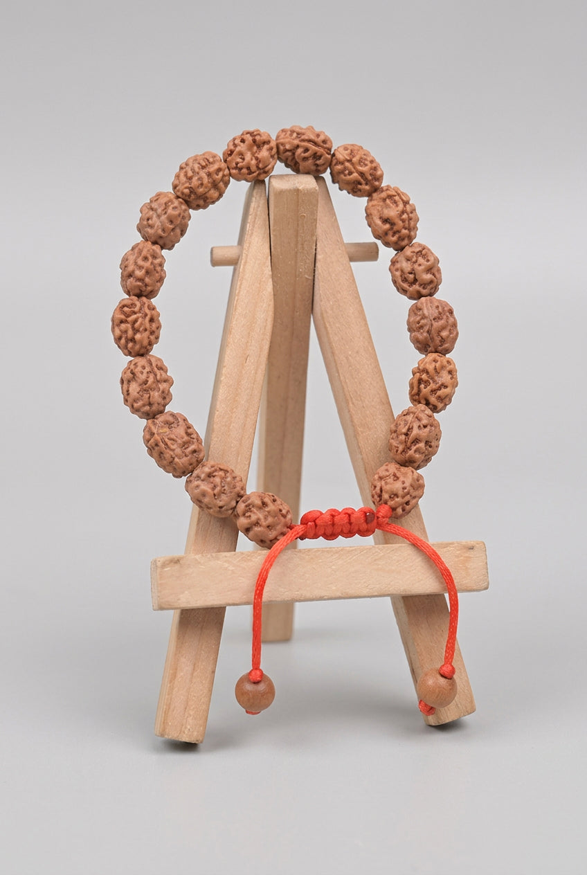 3 Mukhi Rudraksha Adjustable Bracelet for Confidence, Courage & Spiritual Wellbeing