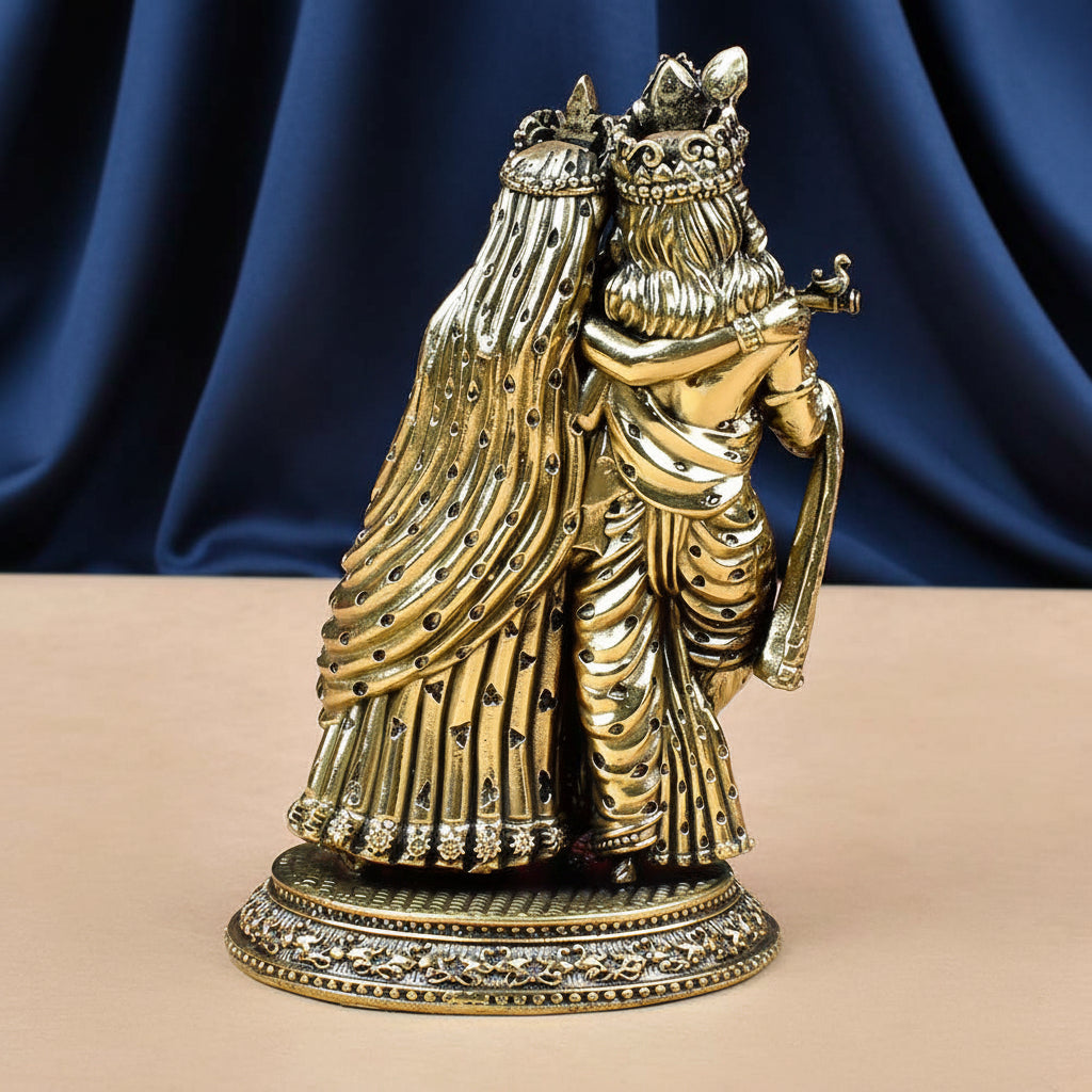 Radha Krishna Ashtadhatu Idol