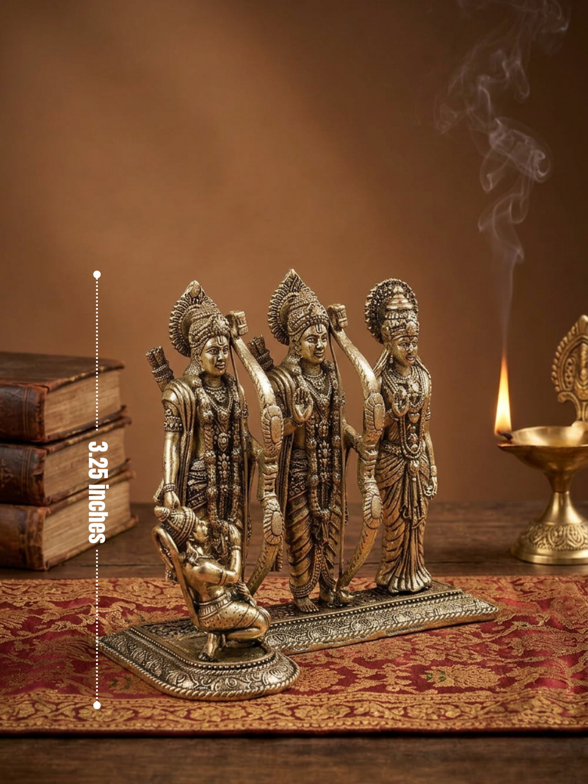 Ram Darbar Ashtadhatu Idol Energised Ram Sita Lakshman Hanuman Murti mani monk