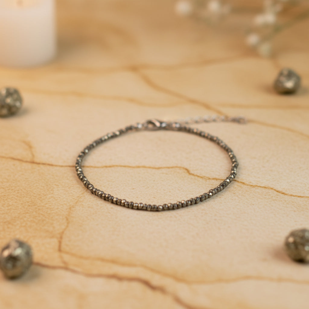 Raw Pyrite Anklet