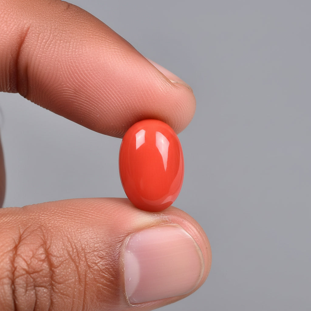 Japanese Red Coral (Moonga) – 3 Carat | Certified Mars Gemstone
