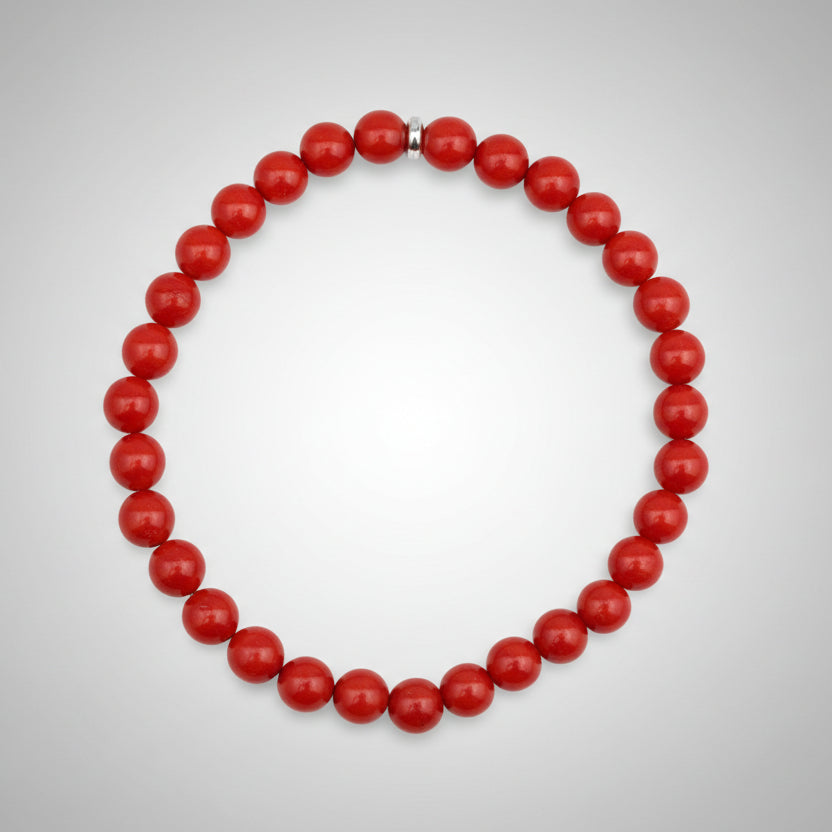 Red Coral Moonga Bracelet-5 mm
