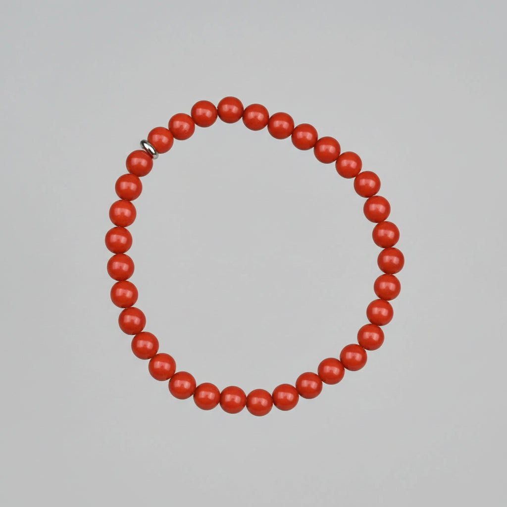 Red Coral Moonga Bracelet-5 mm