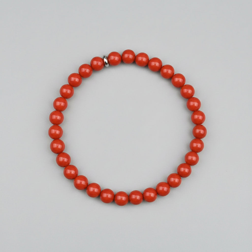 Red Coral Moonga Bracelet-7 mm