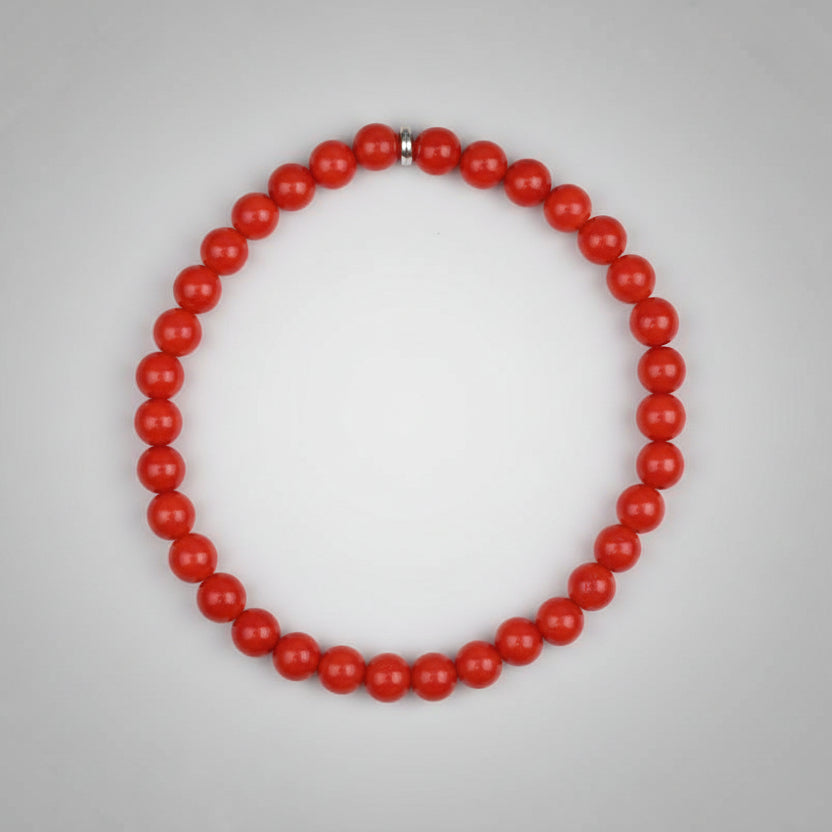 Red Coral Moonga Bracelet-8 mm