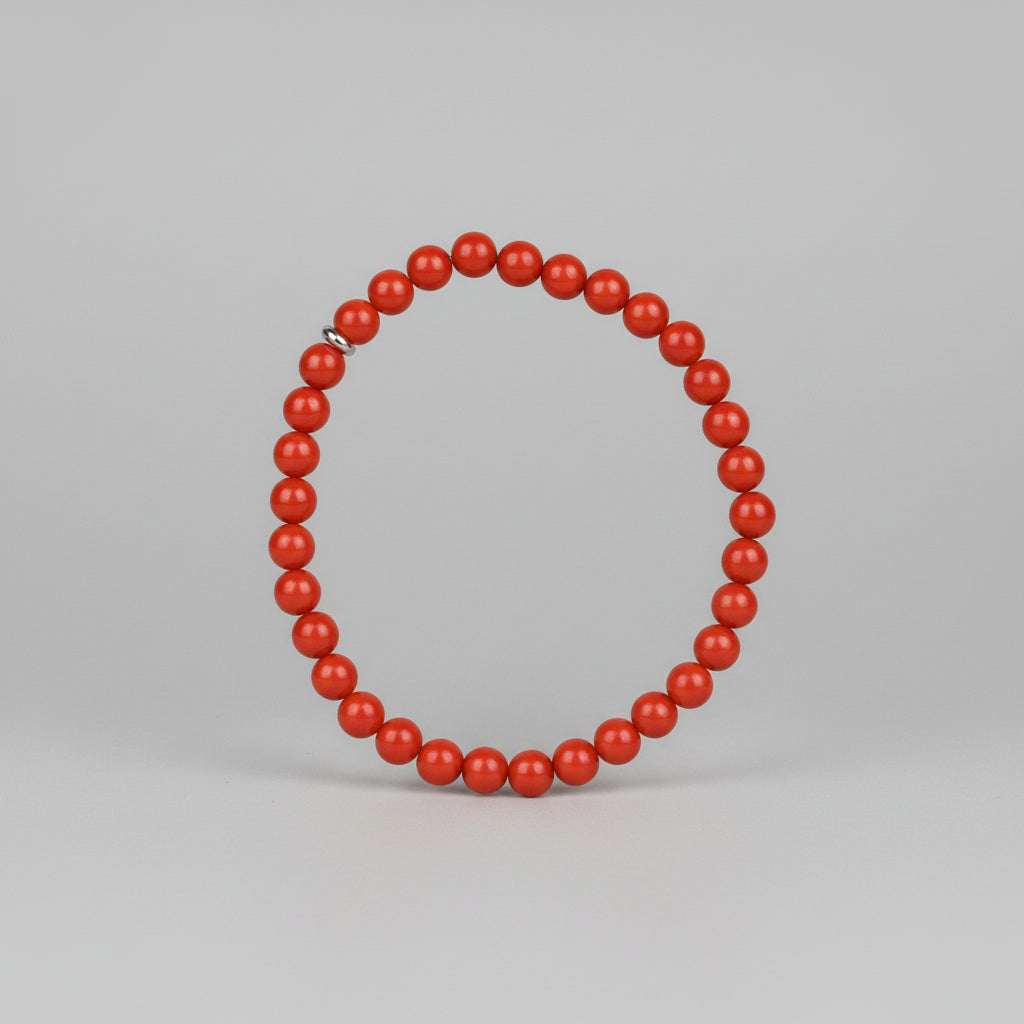 Red Coral Moonga Bracelet-8 mm