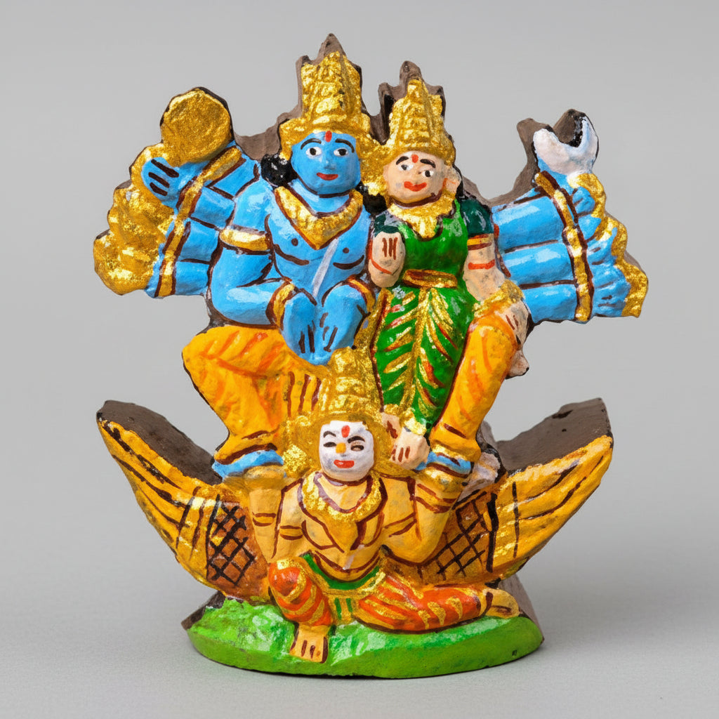 Sriman Narayan Shaligram Murti (Painted)