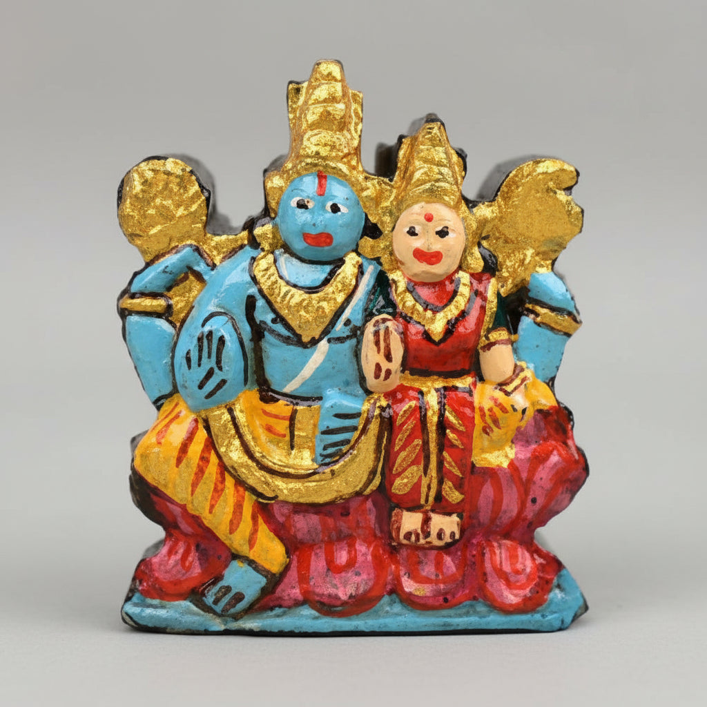 Laxmi Narayan Shaligram Murti (Painted)
