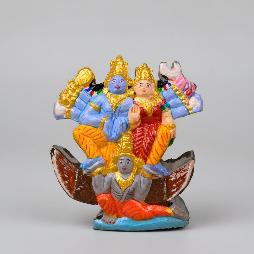 Shriman Narayan Shaligram Murti (Painted)