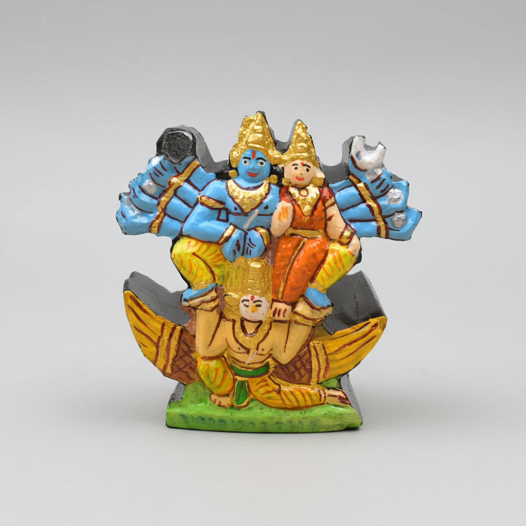 Narayan Shaligram Murti (Painted)