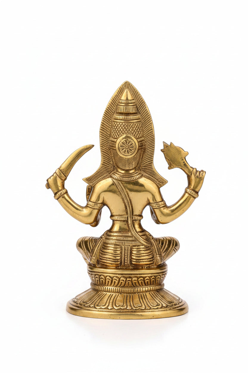 Santoshi Maa Brass Idol 6 Inch Handcrafted Murti for Home Temple Puja - ManiMonk