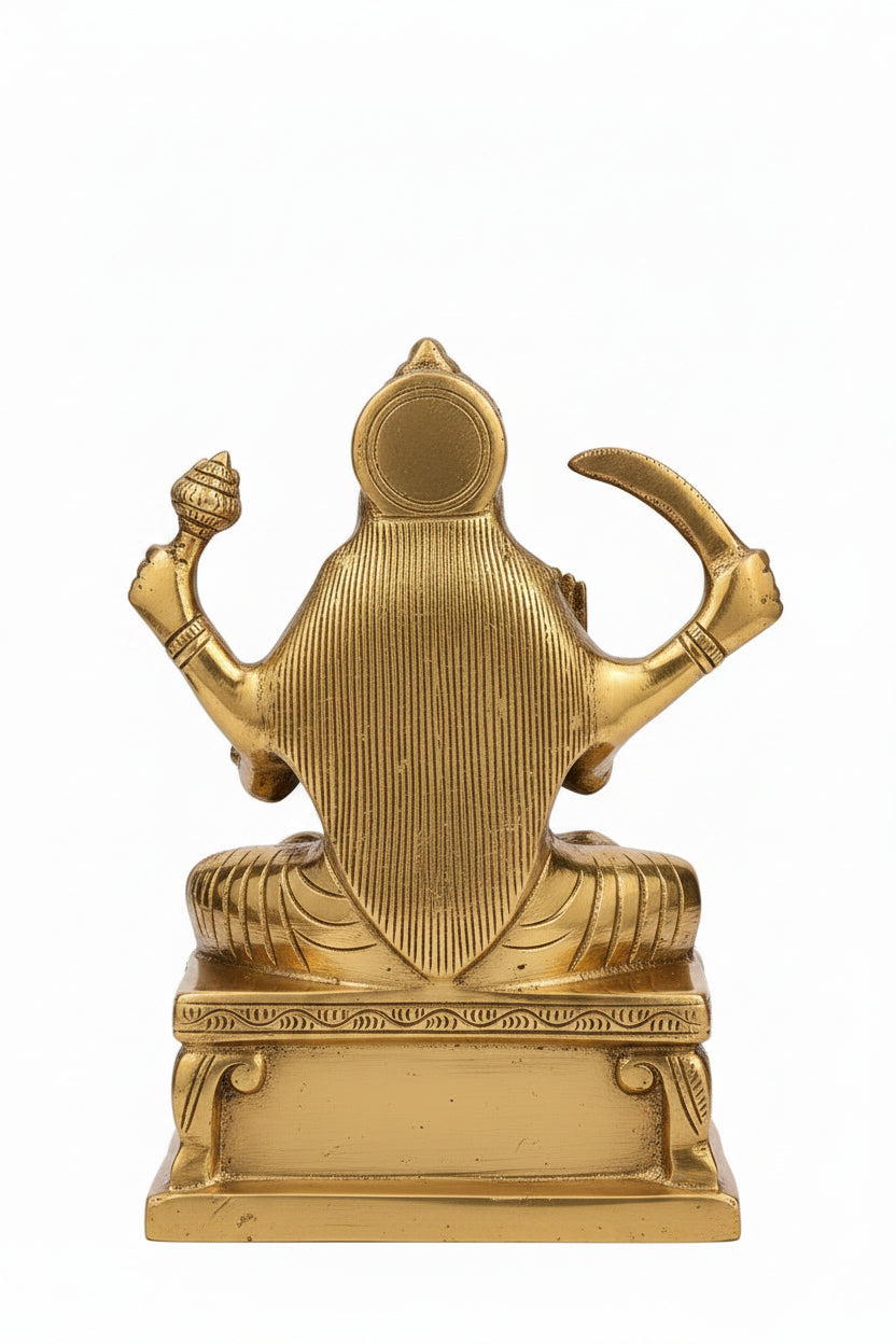 Santoshi Mata Brass Idol 5.5 Inch Handcrafted Statue for Home Temple - ManiMonk