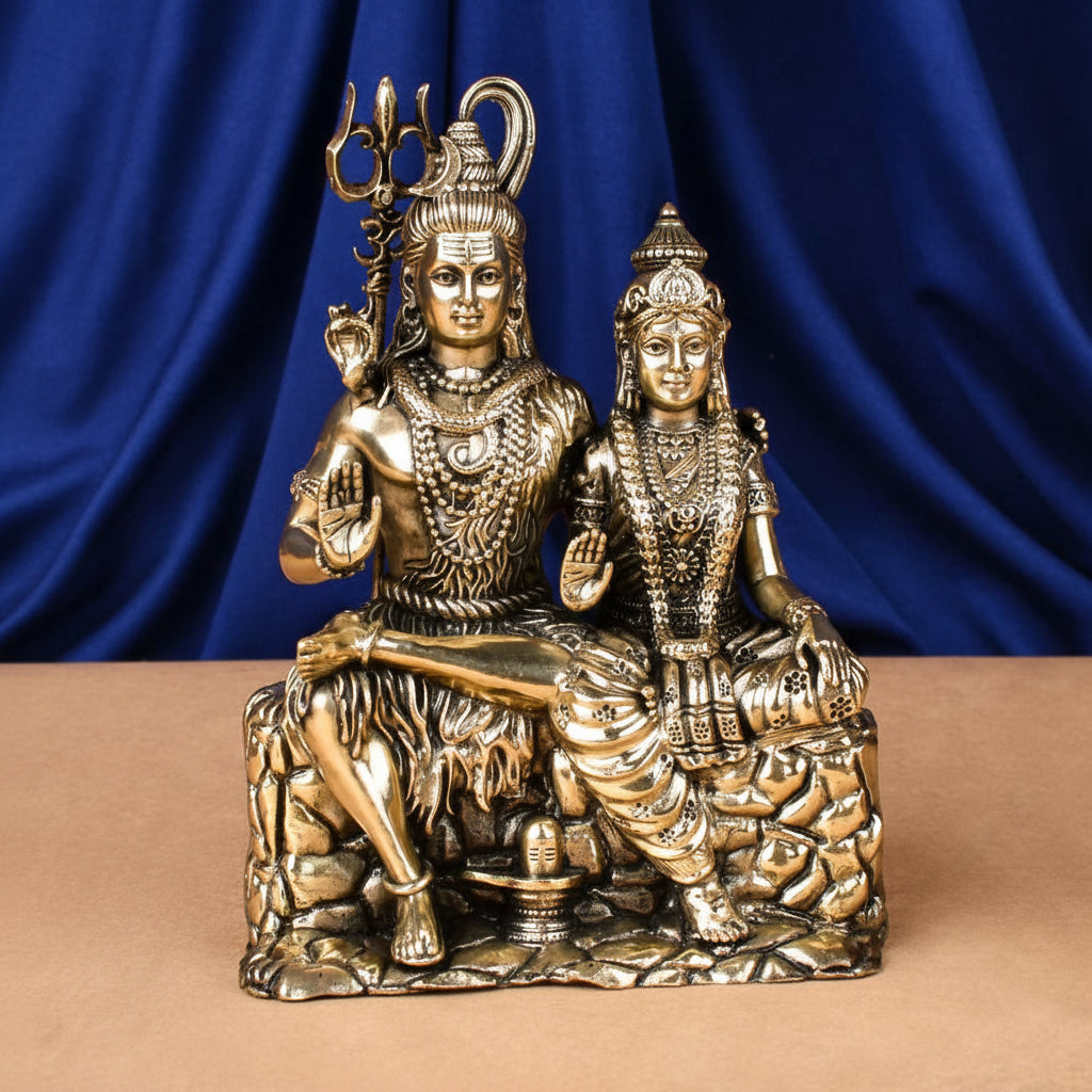 Shiva Parvati Ashtadhatu Idol