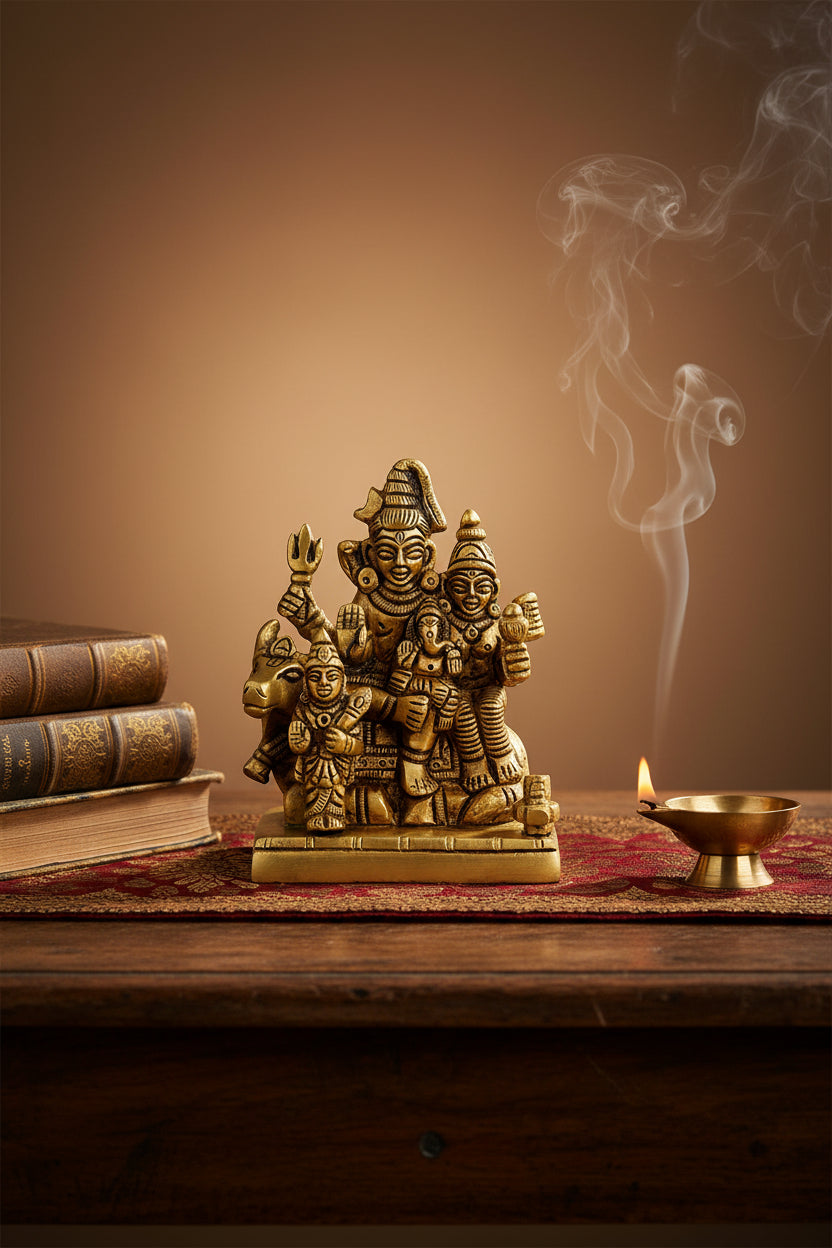 Shiva Parivar Brass Idol - ManiMonk