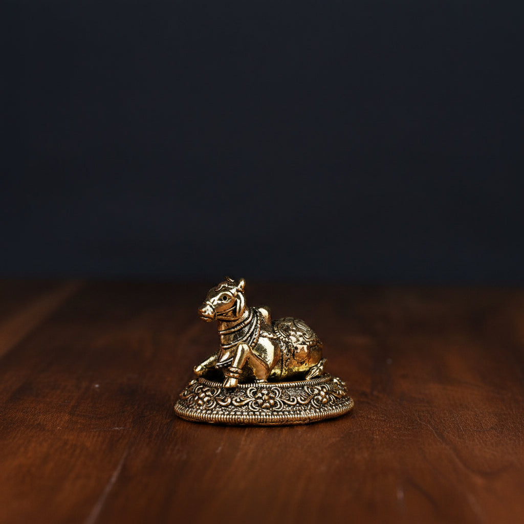 Shiva Vahan Nandi Idol Ashtadhatu Idol-Small