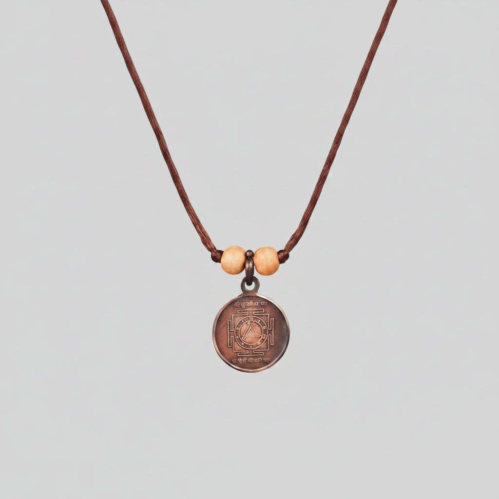 Shree Durga Bisa Yantra Copper Locket-Small-With Thread