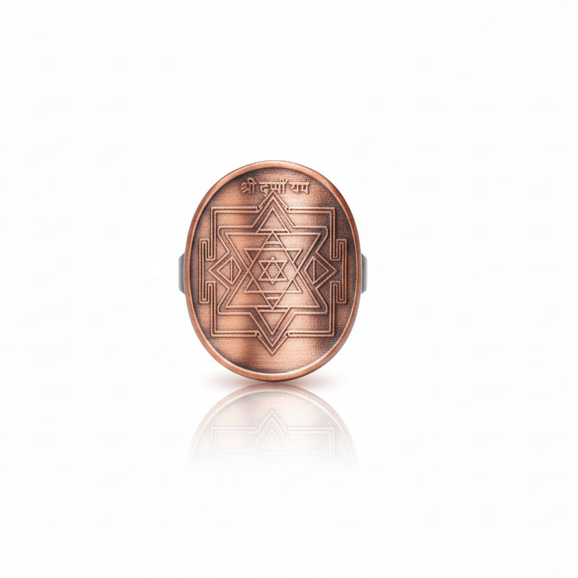 Shree Durga Yantra Ring in Copper