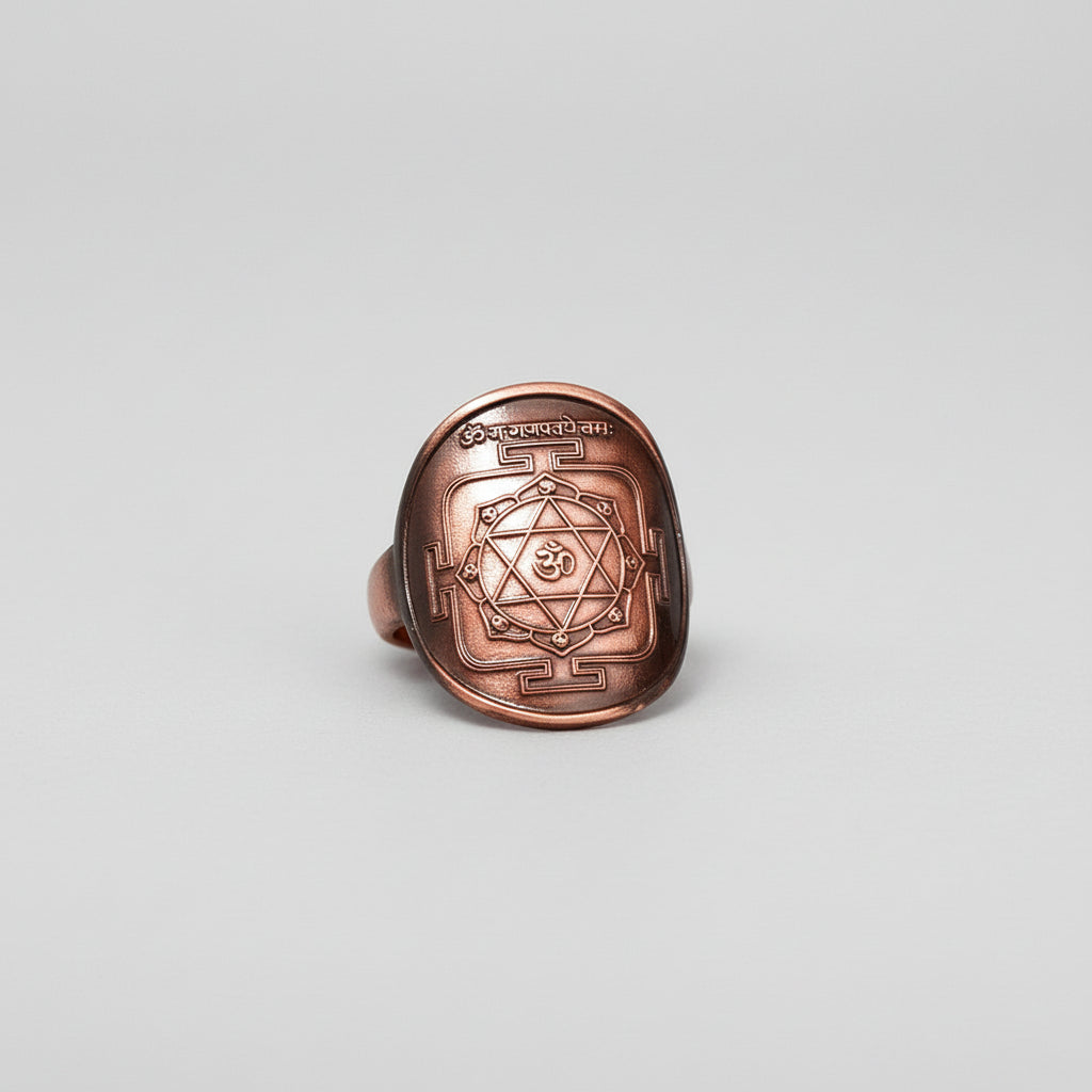 Shree Ganesh Yantra Ring in Copper