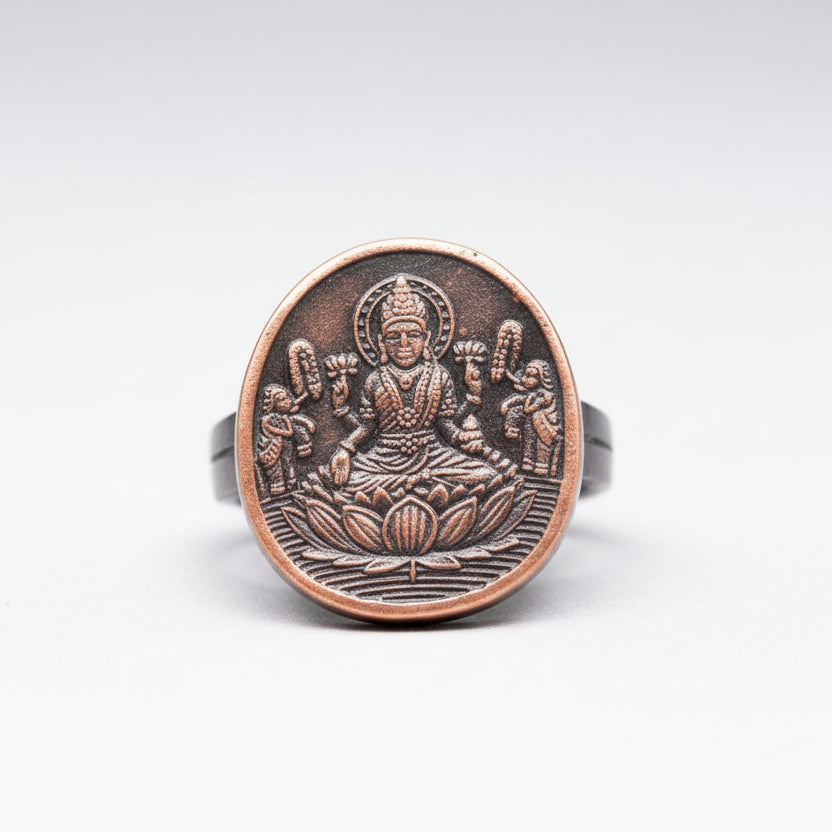 Shree Mahalakshmi Yantra Ring in Copper