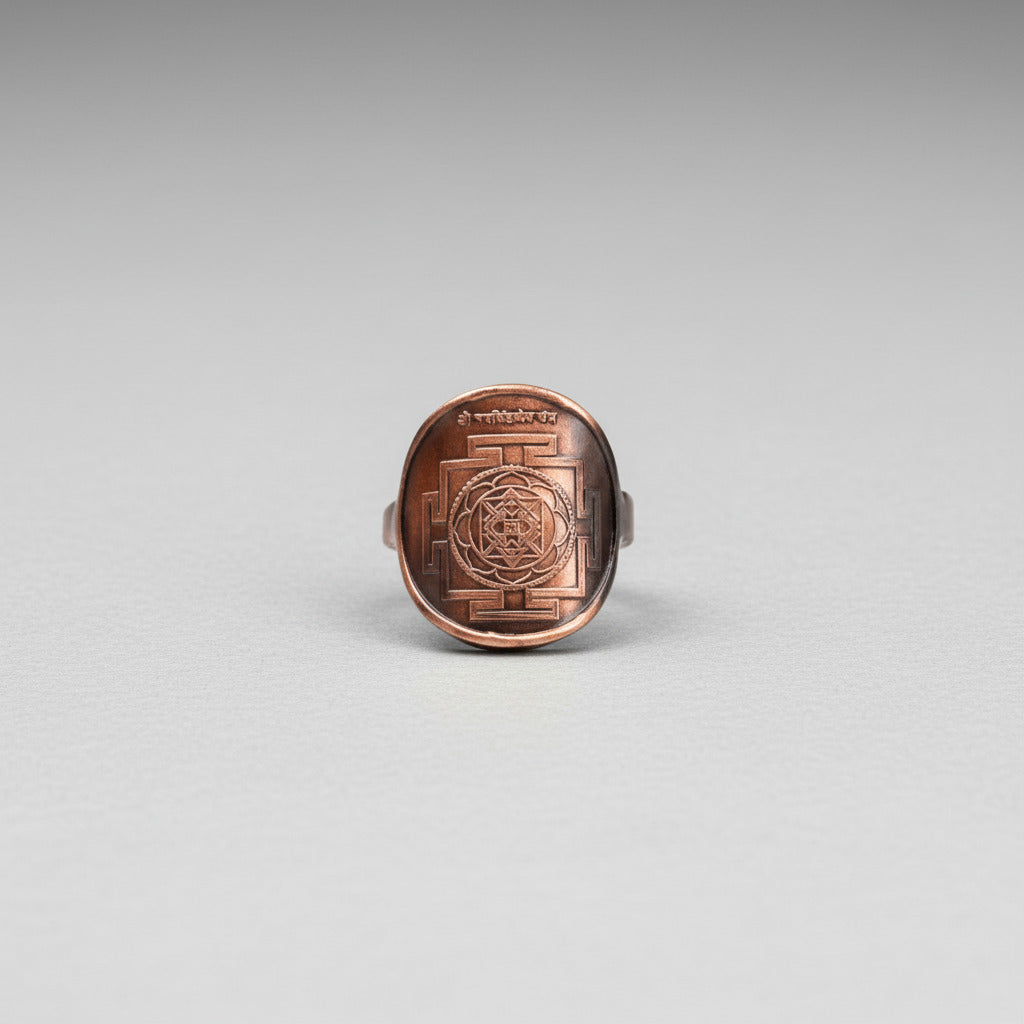 Shree Narsimhadev Ring in Copper Antique Finish