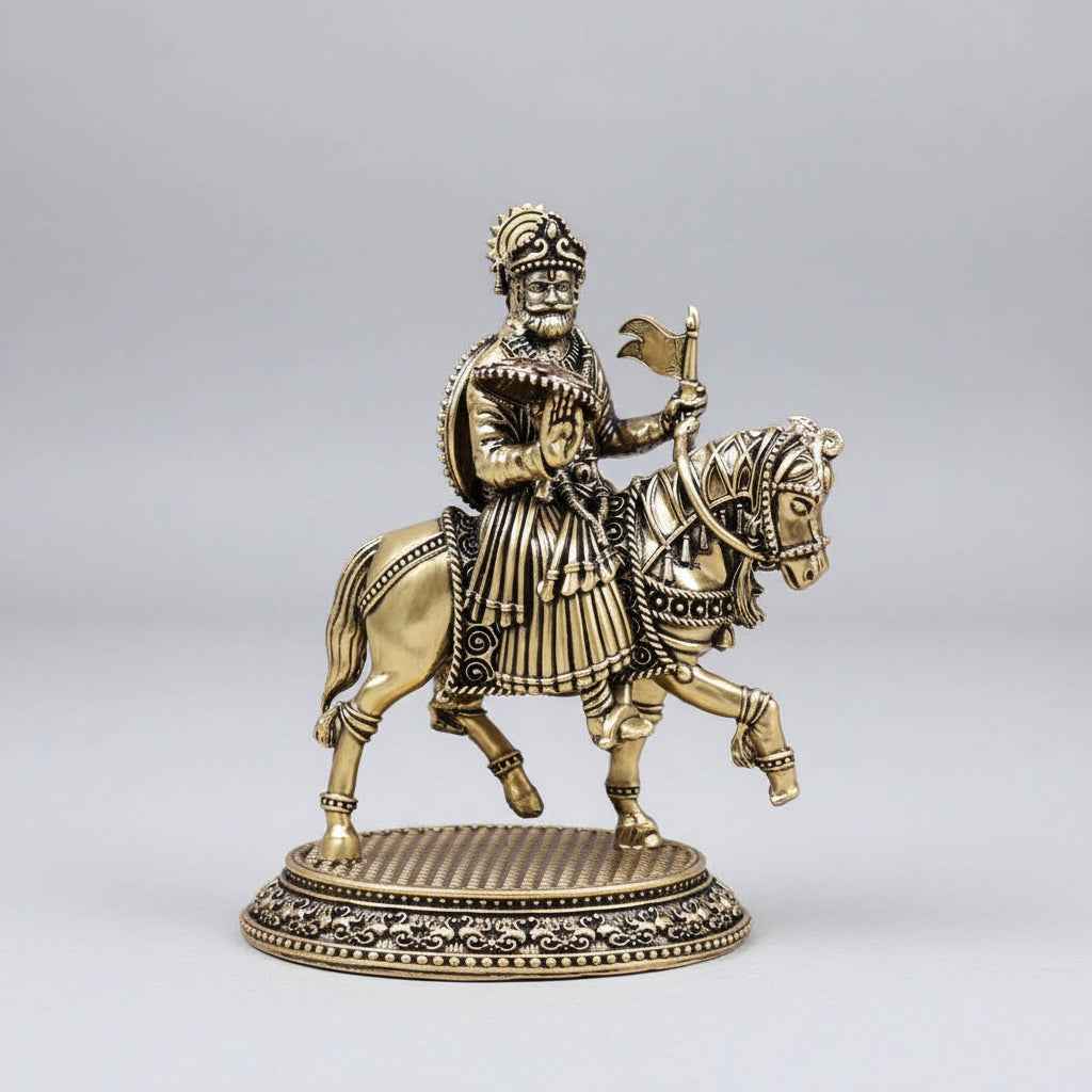 Shree Ramdev Pir Ashtadhatu Idol Sacred Baba Ramdev Murti for Home Mandir - ManiMonk