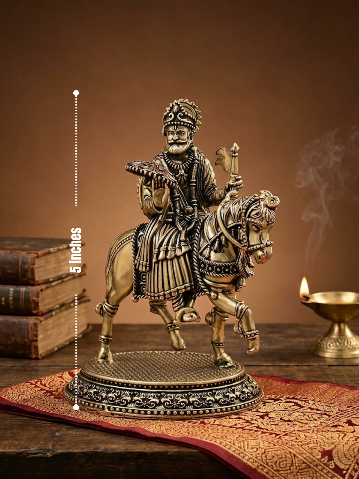 Shree Ramdev Pir Ashtadhatu Idol Sacred Baba Ramdev Murti for Home Mandir - ManiMonk