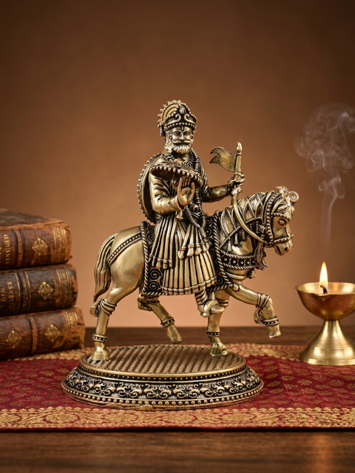 Shree Ramdev Pir Ashtadhatu Idol Sacred Baba Ramdev Murti for Home Mandir