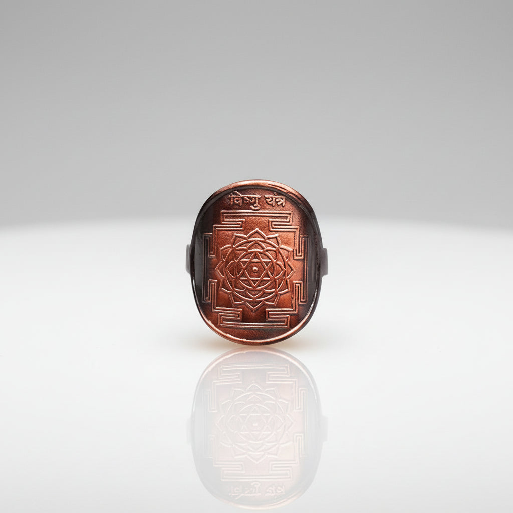 Shree Vishnu Yantra Ring in Copper
