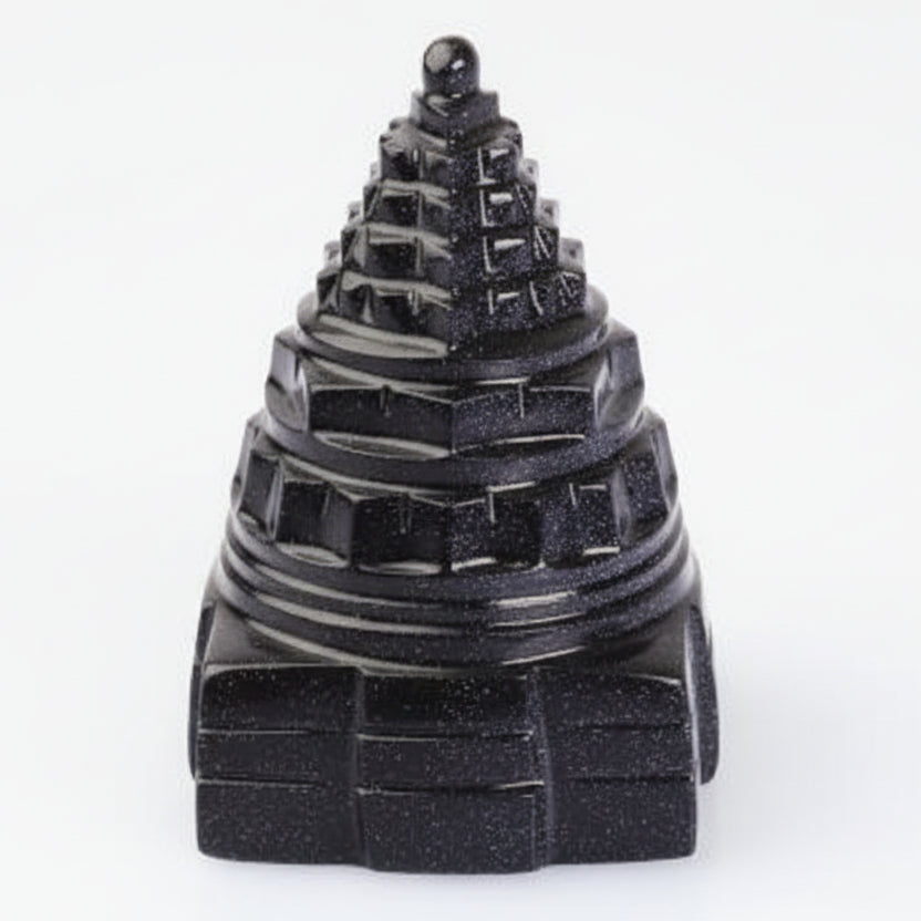 Shree Yantra in Blue Sun Stone 104 gms