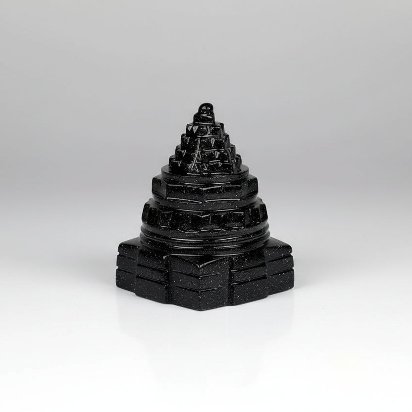 Shree Yantra in Blue Sun Stone 135 gms