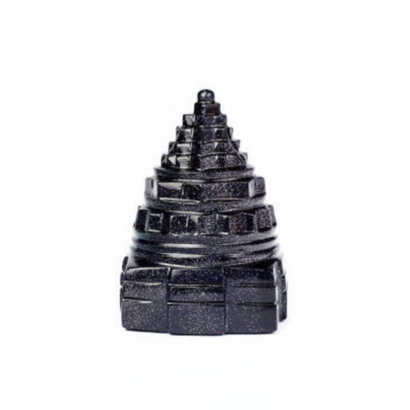 Shree Yantra in Blue Sun Stone 135 gms