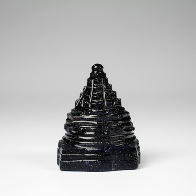 Shree Yantra in Blue Sun Stone 46 gms