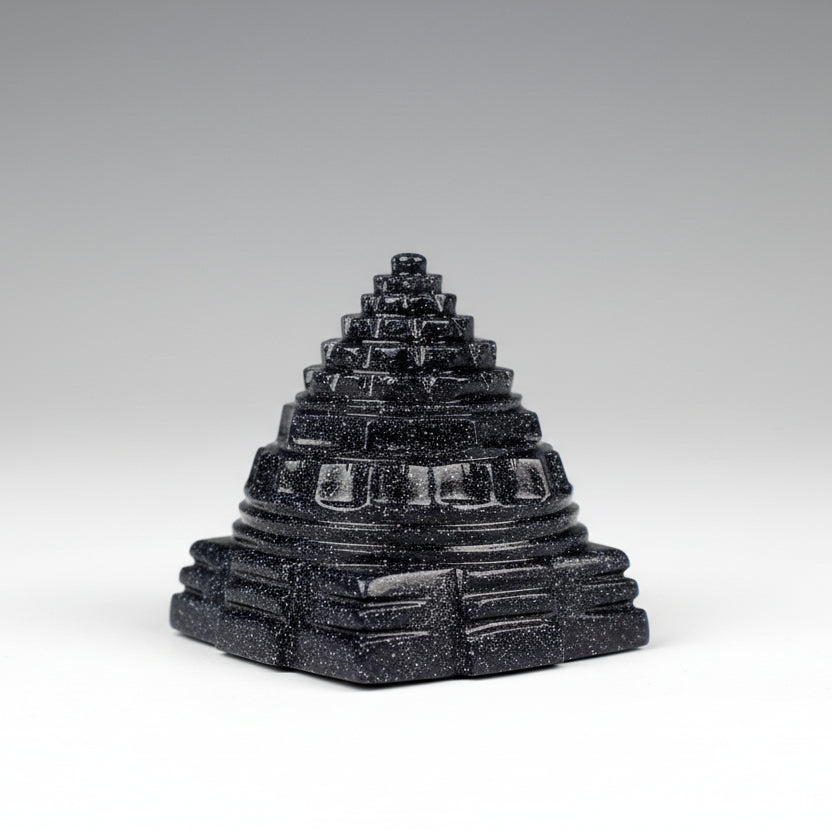 Shree Yantra in Blue Sun Stone 63 gms