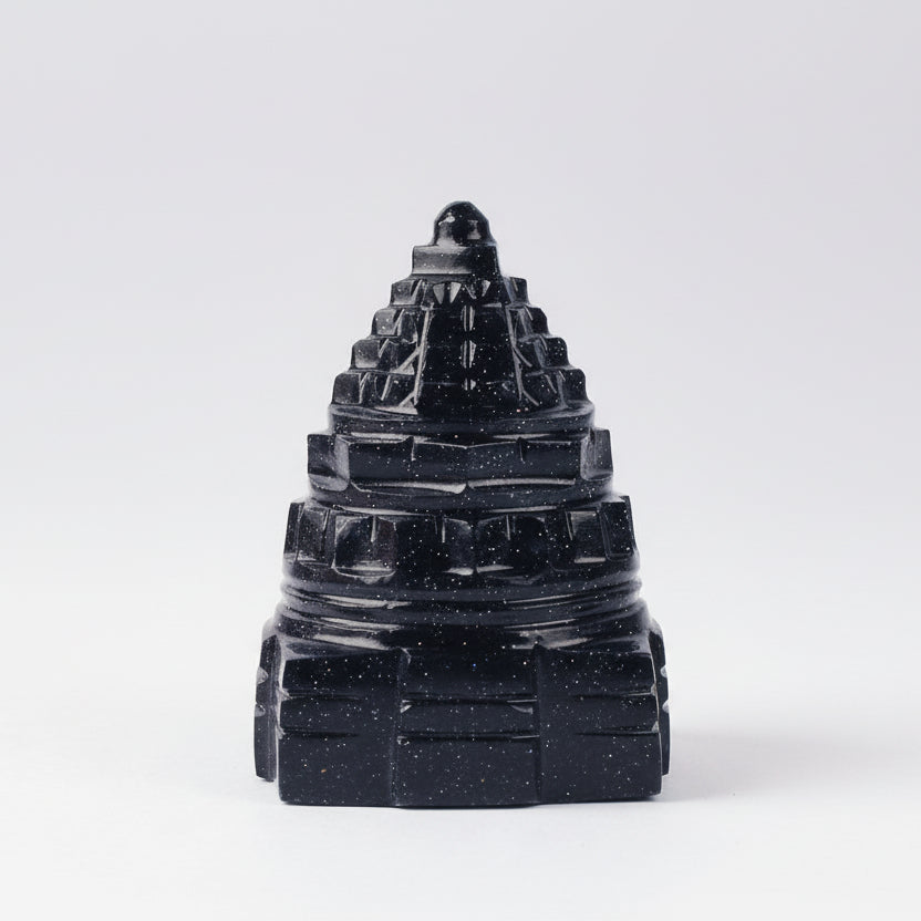 Shree Yantra in Blue Sun Stone 92 gms
