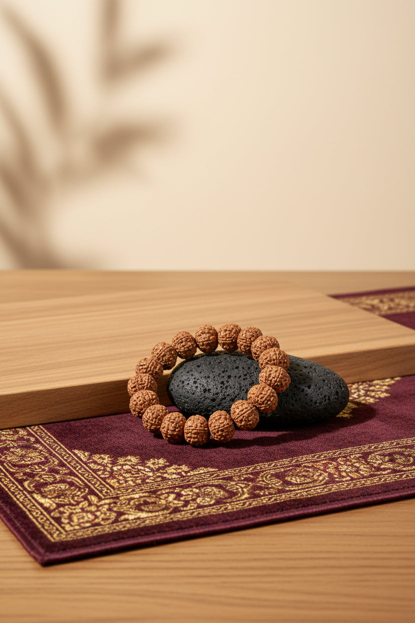 Siddh 7 Mukhi Rudraksha Bracelet | Energised for Wealth & Mahalakshmi Blessings