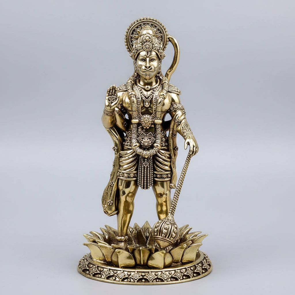 Standing Kamal Hanuman Ashtadhatu Idol 