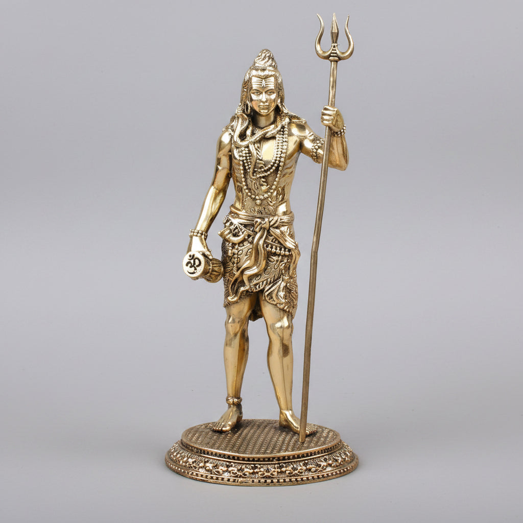 Standing Shiva Ashtadhatu Idol 