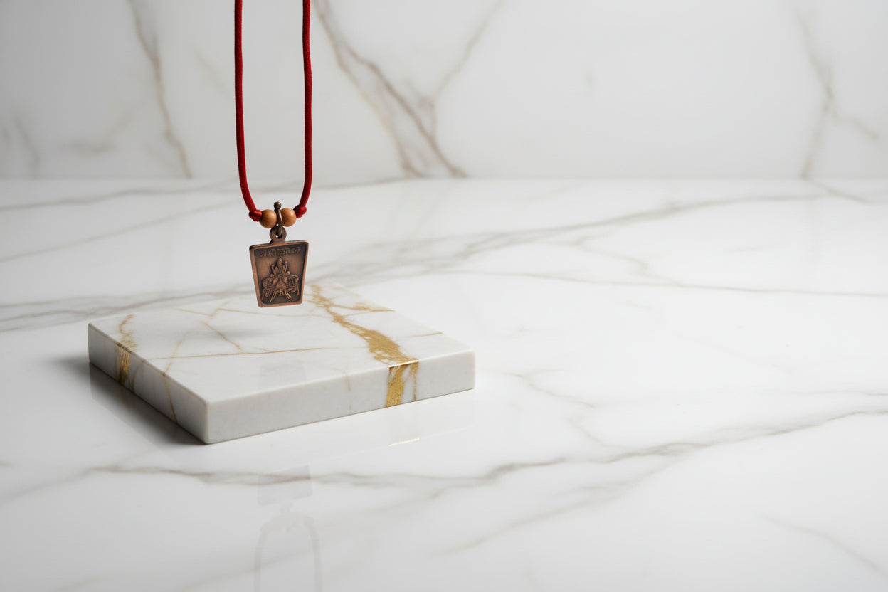 Surya Yantra Copper Locket-With Thread