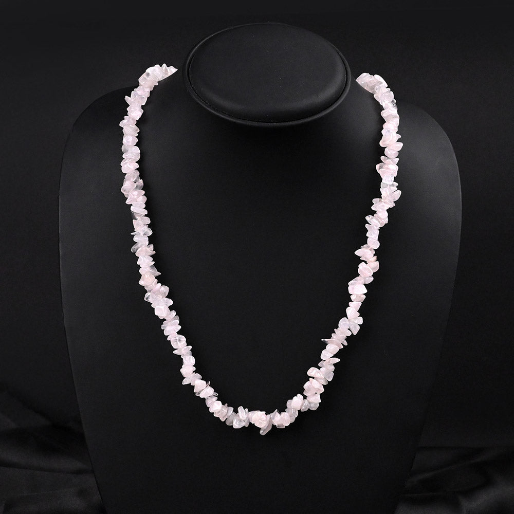 Rose Quartz Uncut Necklace