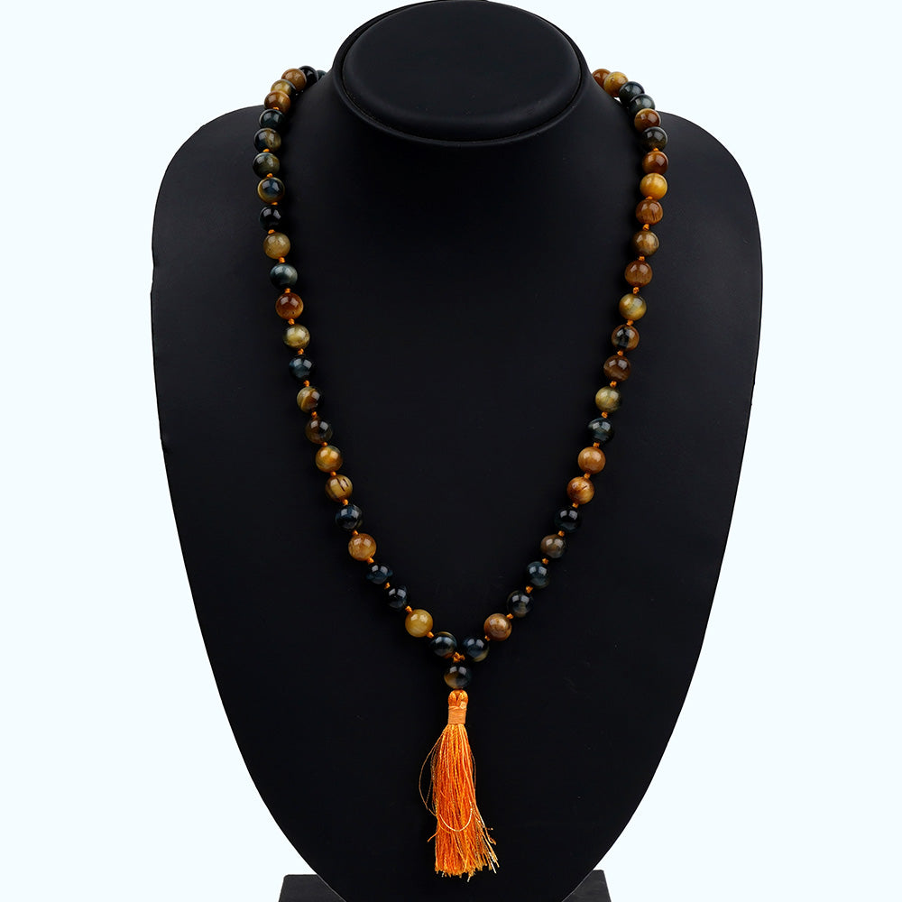 Black Cat's Eye Knotted Mala