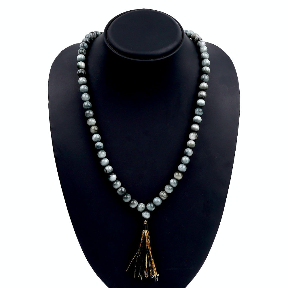 Grey Cat's Eye Mala-8 mm