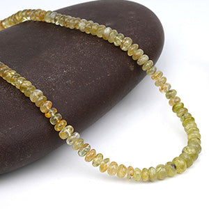 Green Cat's Eye Button Shape Mala